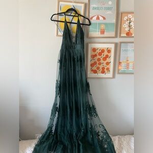Emerald Green Maxi Dress - M